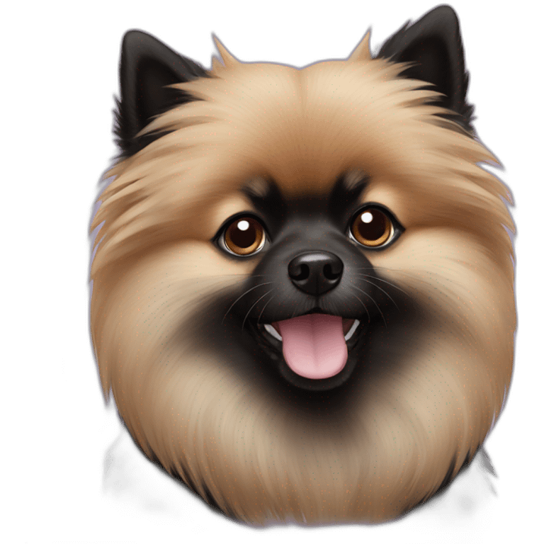 Black Pomeranian dog emoji