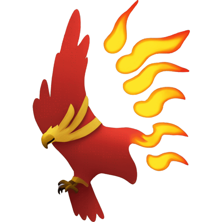 Give me a flag have red color with yellow falcon and the Falcon head is a flame emoji