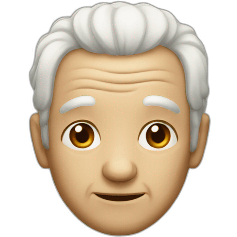 Extremely old receding hair man emoji