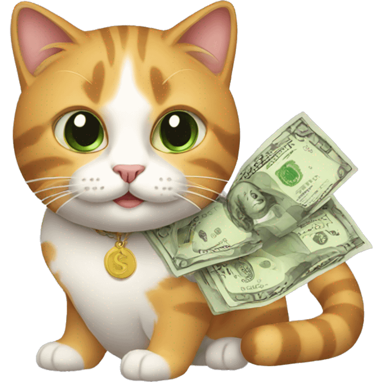 cat with money emoji