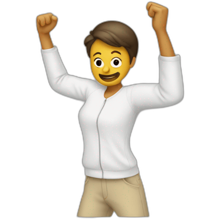 Personne qui fait un dab emoji