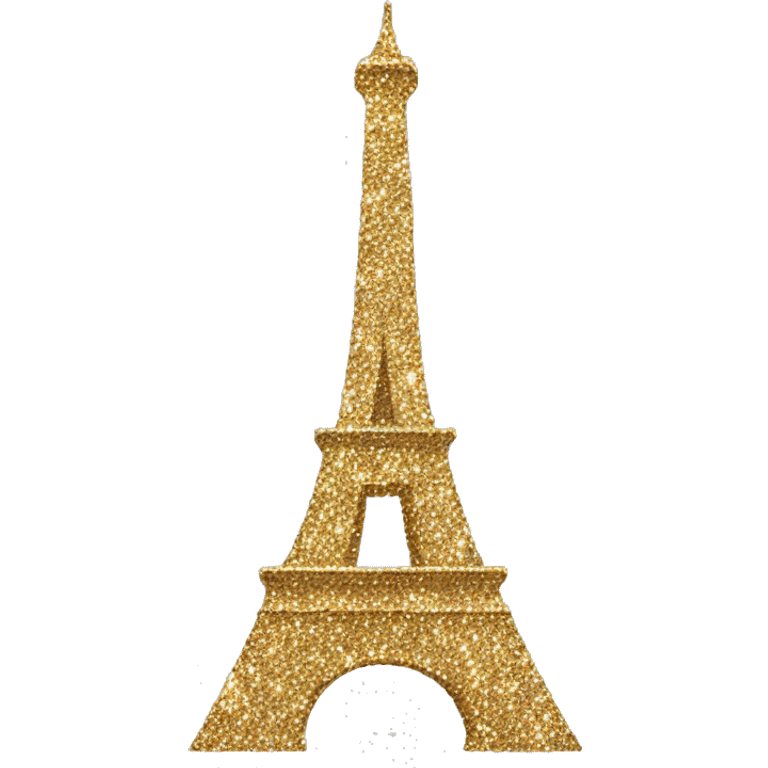 Golden and glitter Eiffel Tower emoji