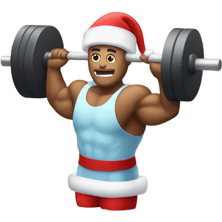 Muscle Christmas weights  emoji