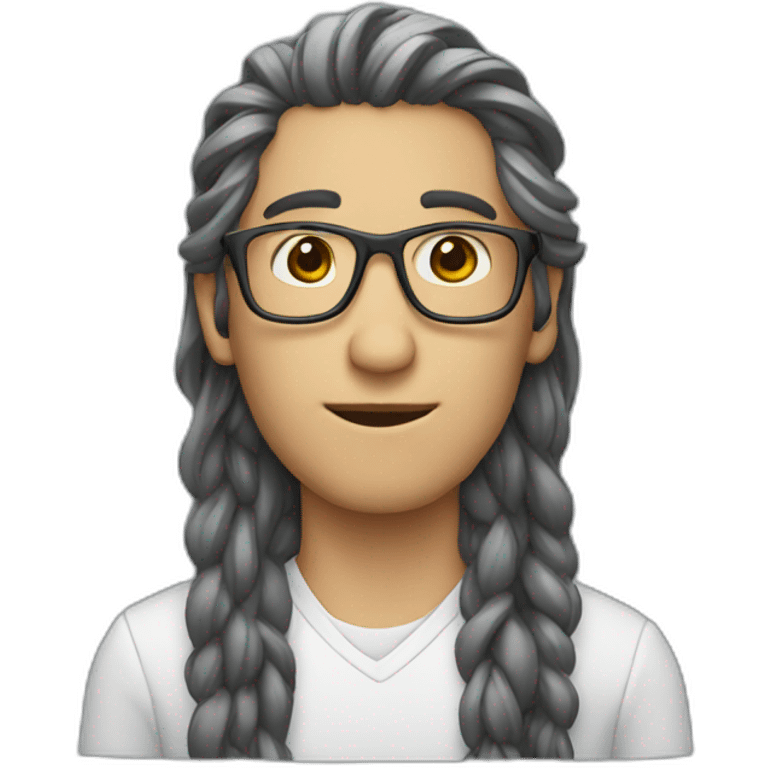 Long hair tech nerd emoji