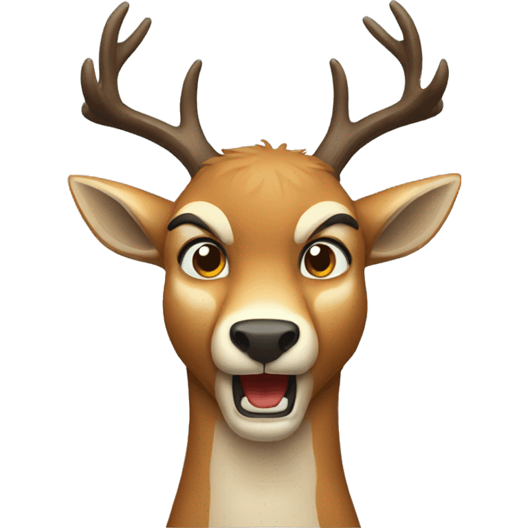 Angry deer emoji