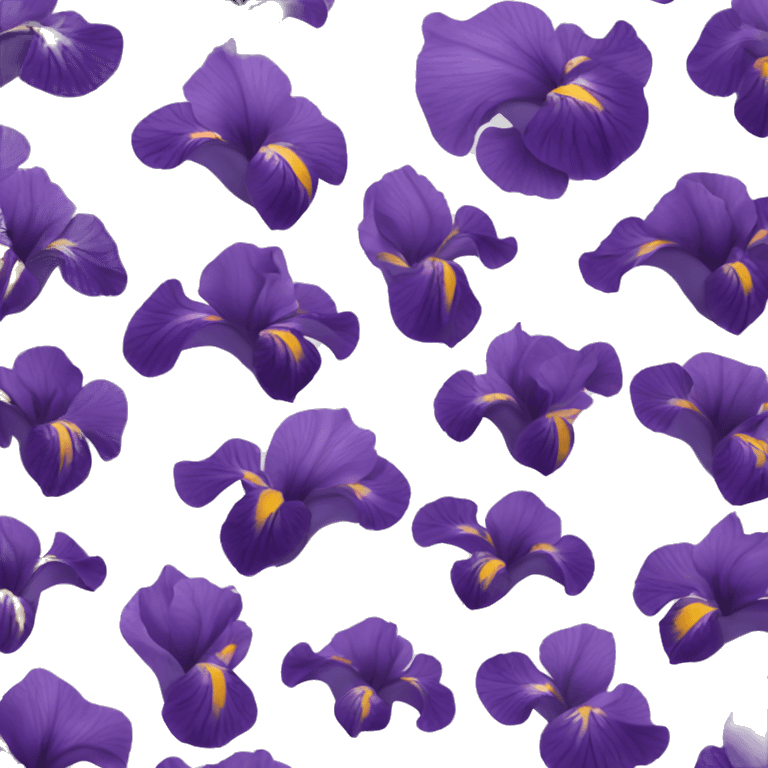 Purple Iris flowers emoji