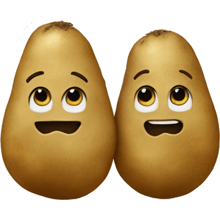 two potato marrying each other emoji