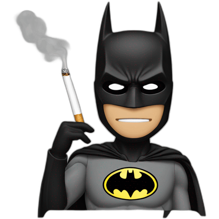 Batman avec une cigarette emoji