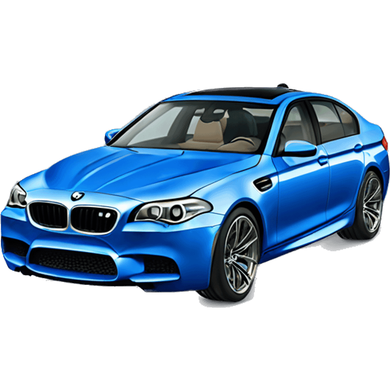 Blue BMW m5 emoji