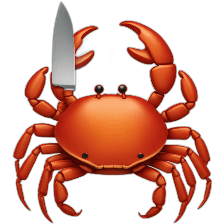 Crabe avec un couteau a la main emoji