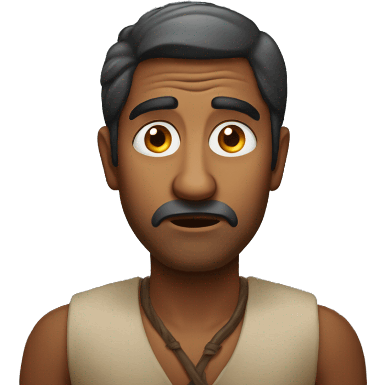 An indian man who is scared emoji