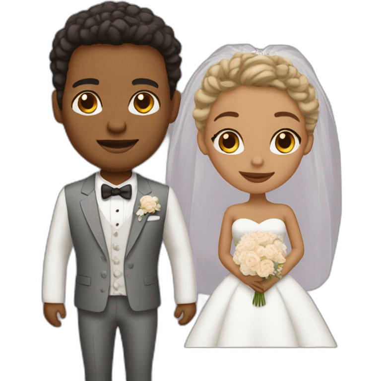 wedding couple light skin emoji