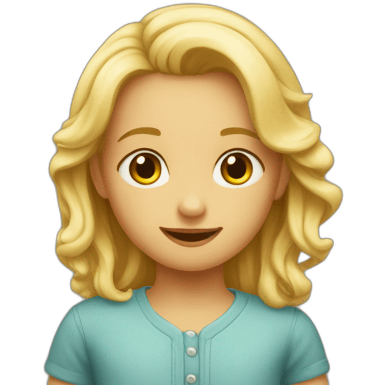 AMIS enfant blonc emoji