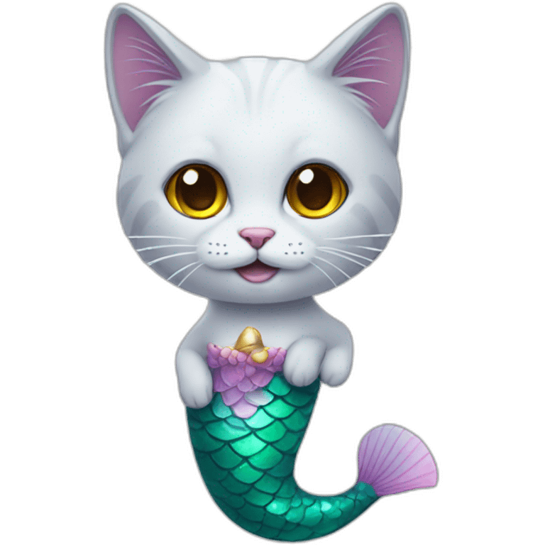 cat with a mermaid tail emoji