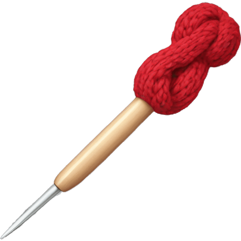 Crochet hook and yarn emoji