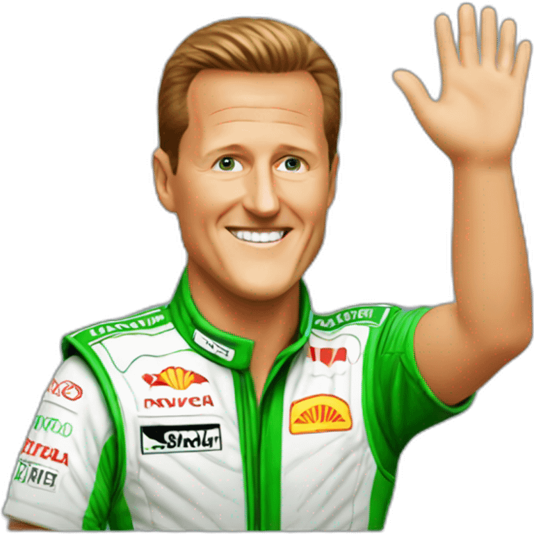 Michael Schumacher waving emoji