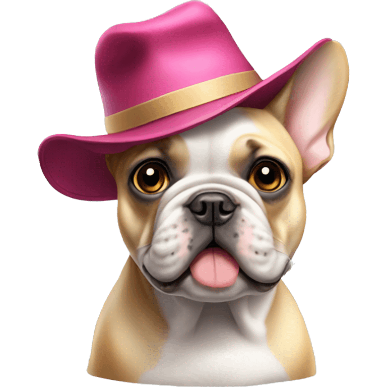 French Bulldog Wearing a hat emoji