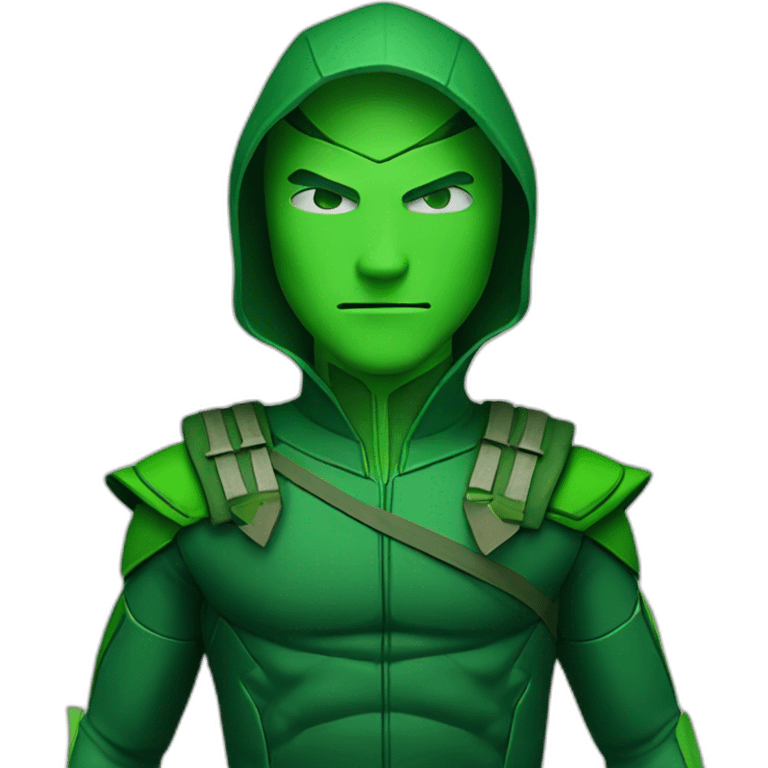 green arrow shape man emoji