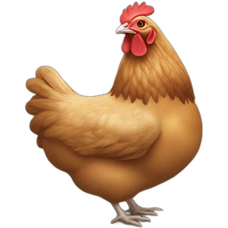 Potato riding hen emoji