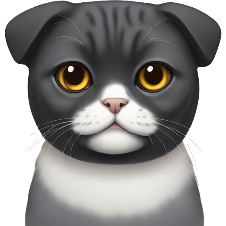 Black Scottish fold emoji