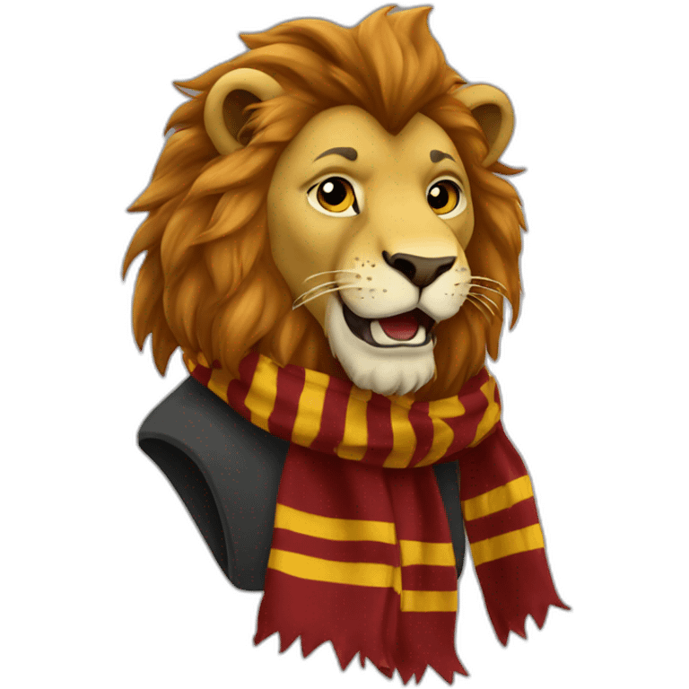 Roaring Gryffindor lion scarf hogwarts emoji