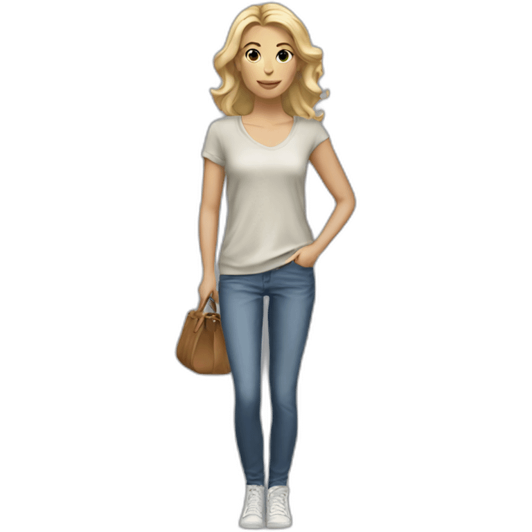 white woman casual fashion emoji