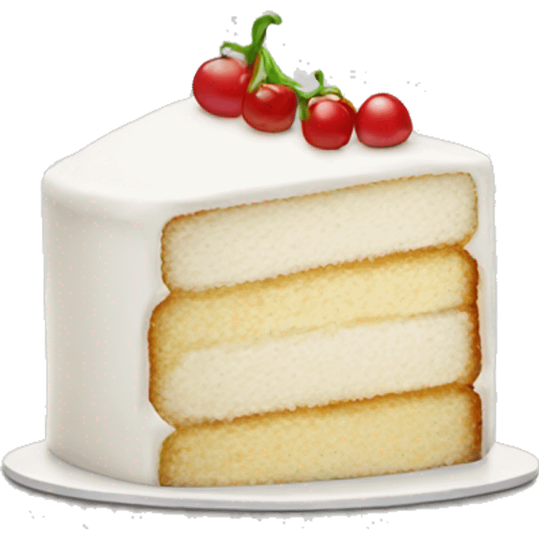 White cake piece  emoji