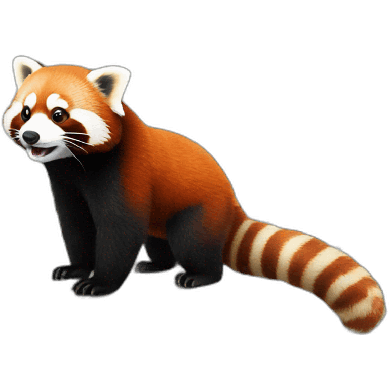 red panda taking subway emoji