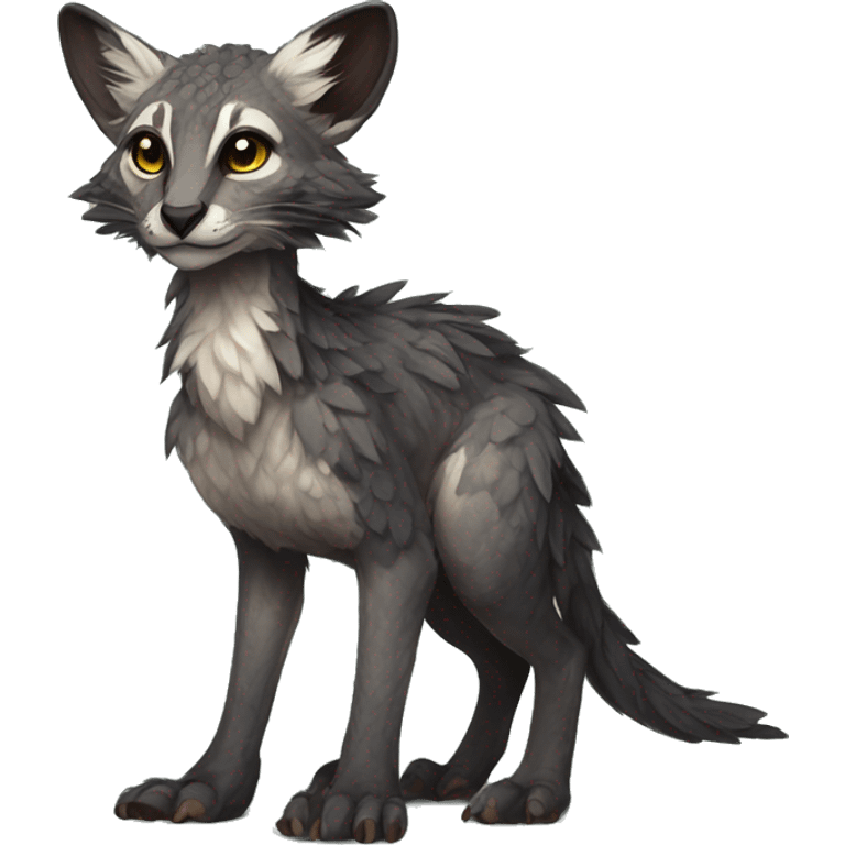 Modern Realistic Rare Fantasy Vernid-Trico-species by LiLaiRa full body emoji