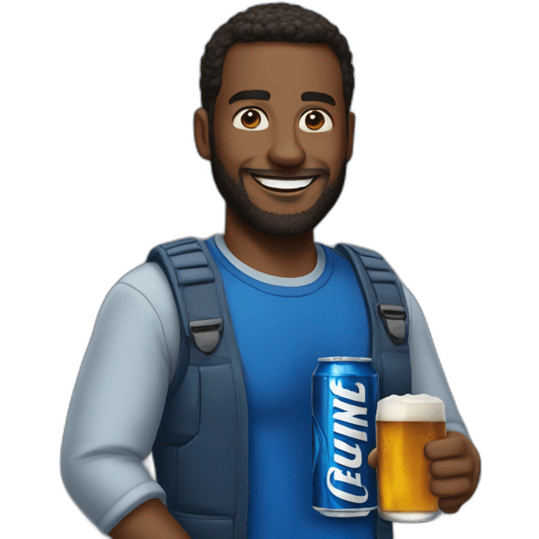 man with bud light emoji