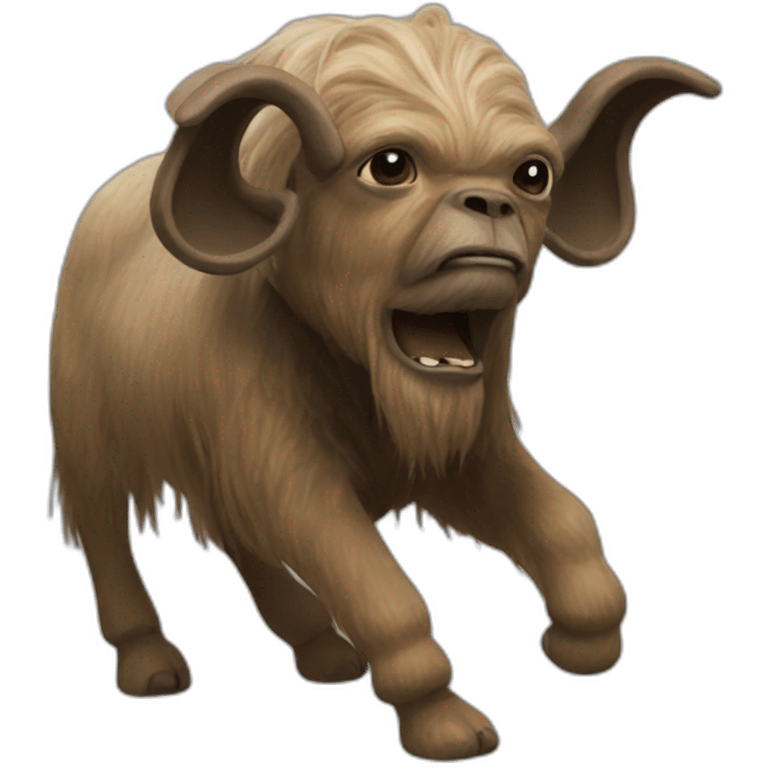 Bantha from star wars running emoji