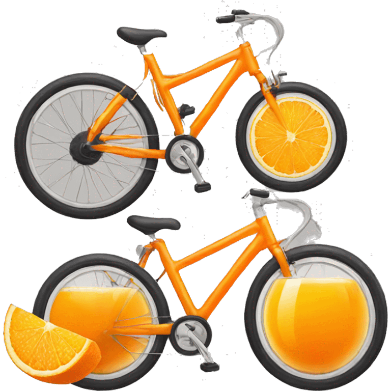 make orange juice with bicycles emoji