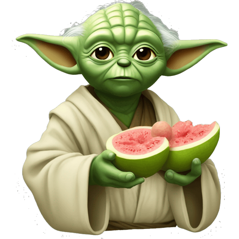 yoda eating guava emoji