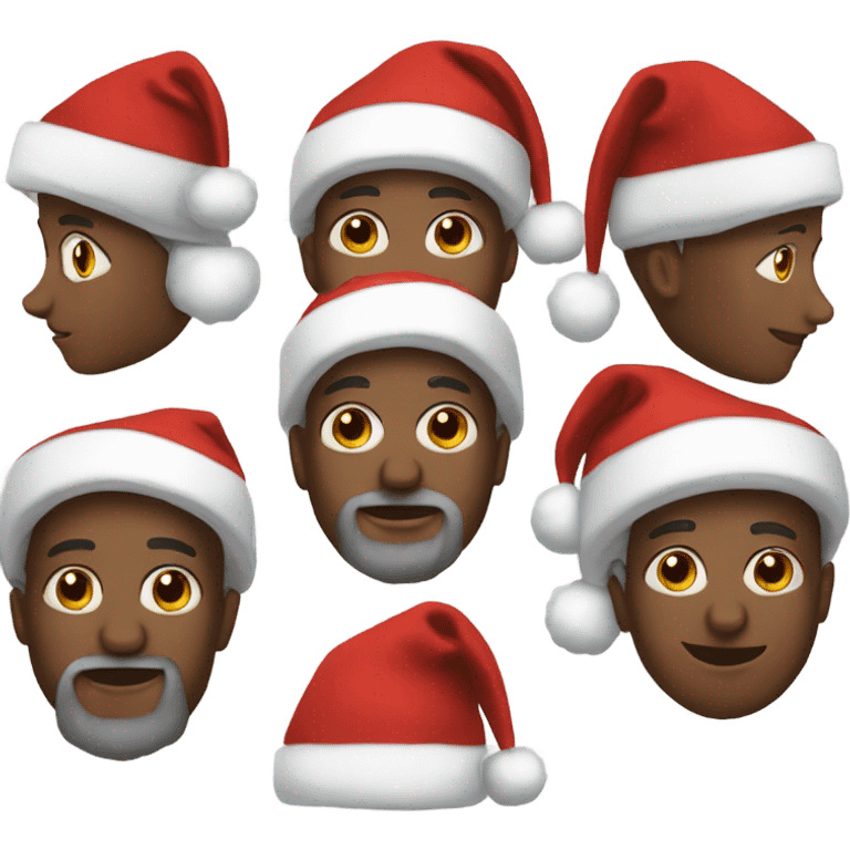 A hat black Santa  emoji