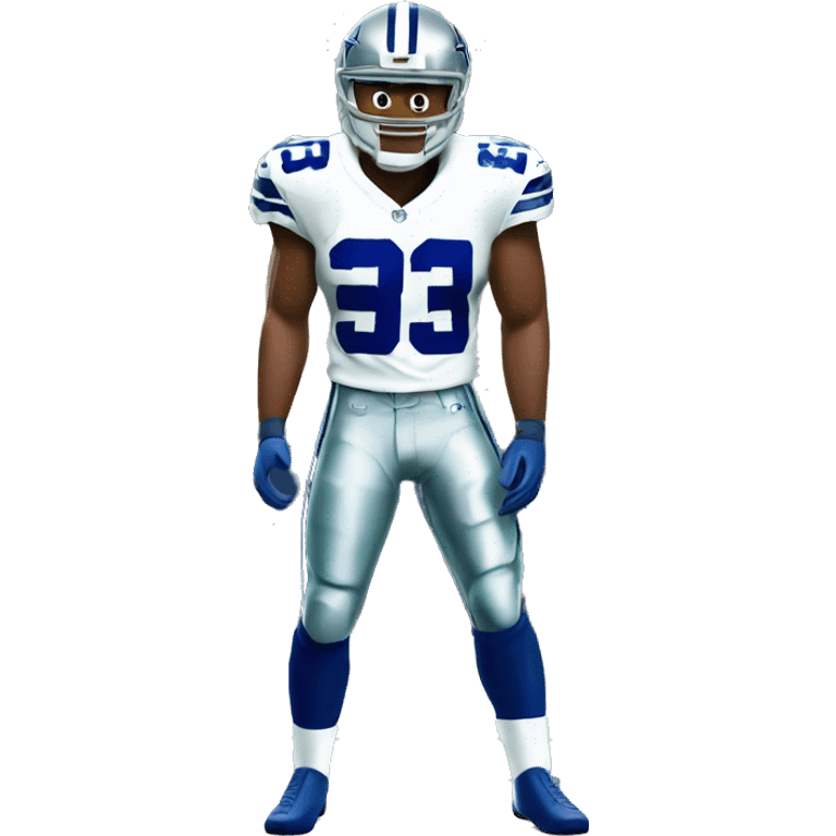 NFL football player, Dallas cowboys, in the end zone  emoji