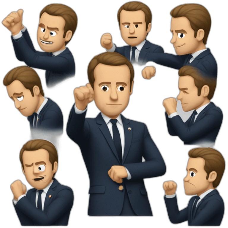 Macron fait un dab emoji