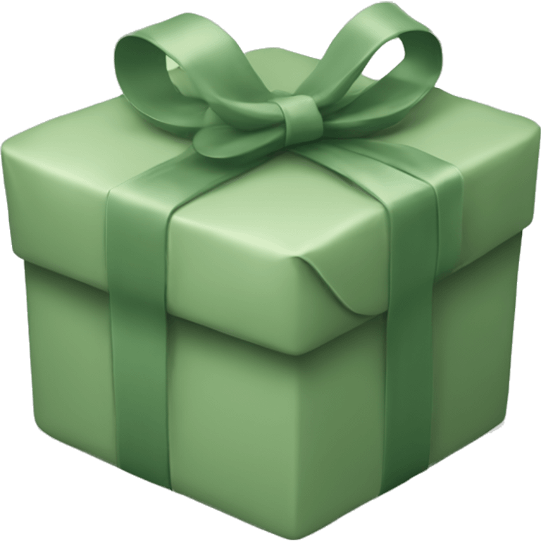 Sage green wrapped present emoji