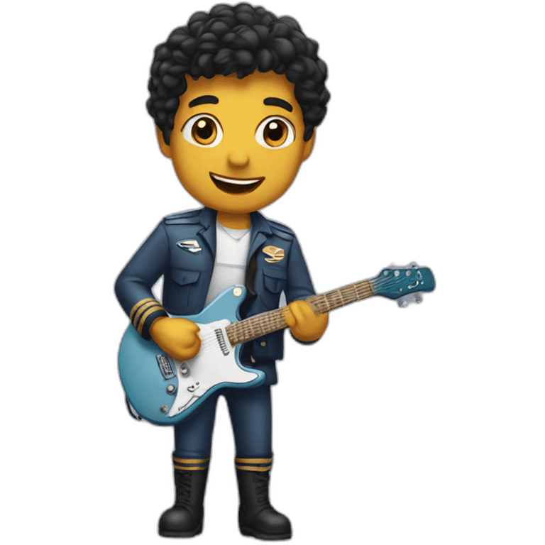 Loving pilot and guitarist emoji