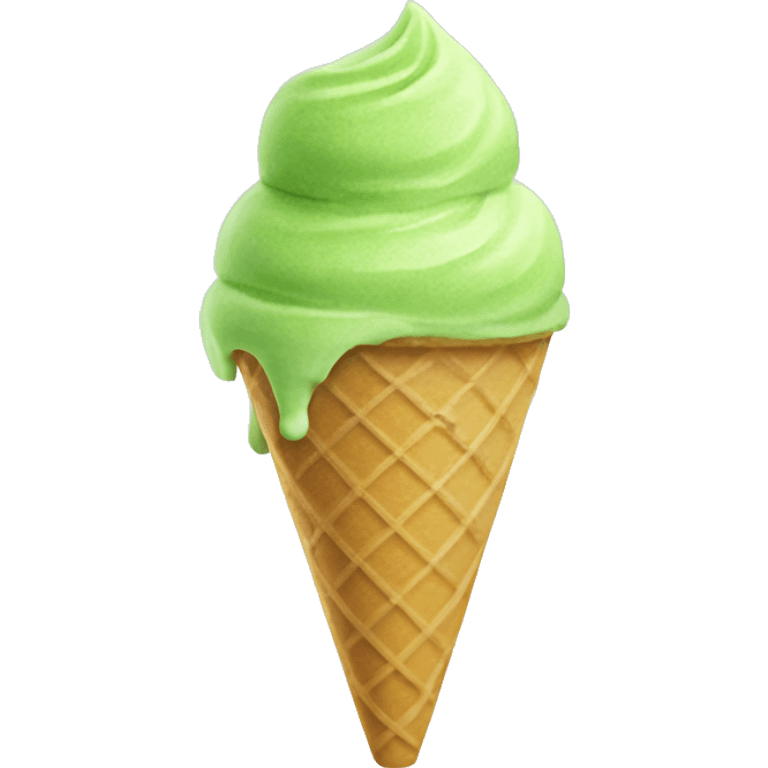 One Matcha icecream with cone emoji