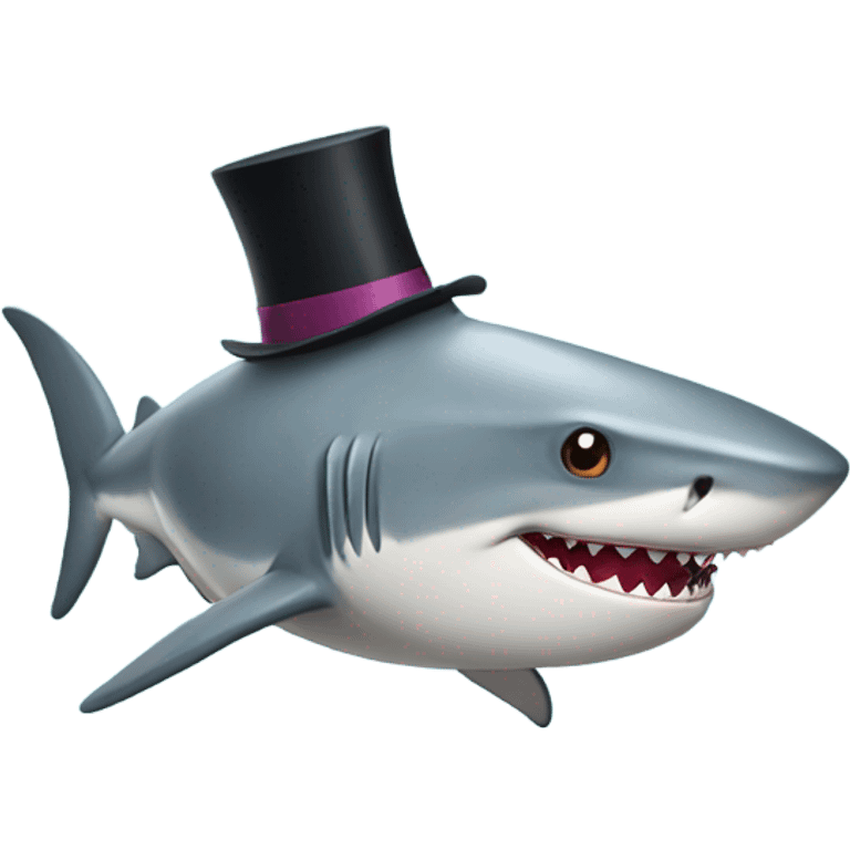 shark with top hat emoji