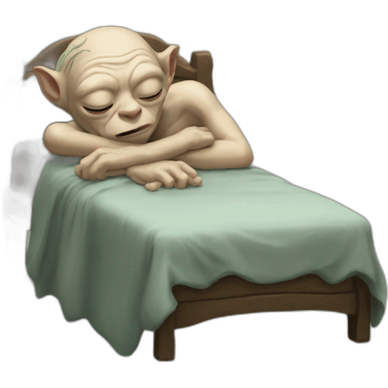 gollum sleeping bed emoji