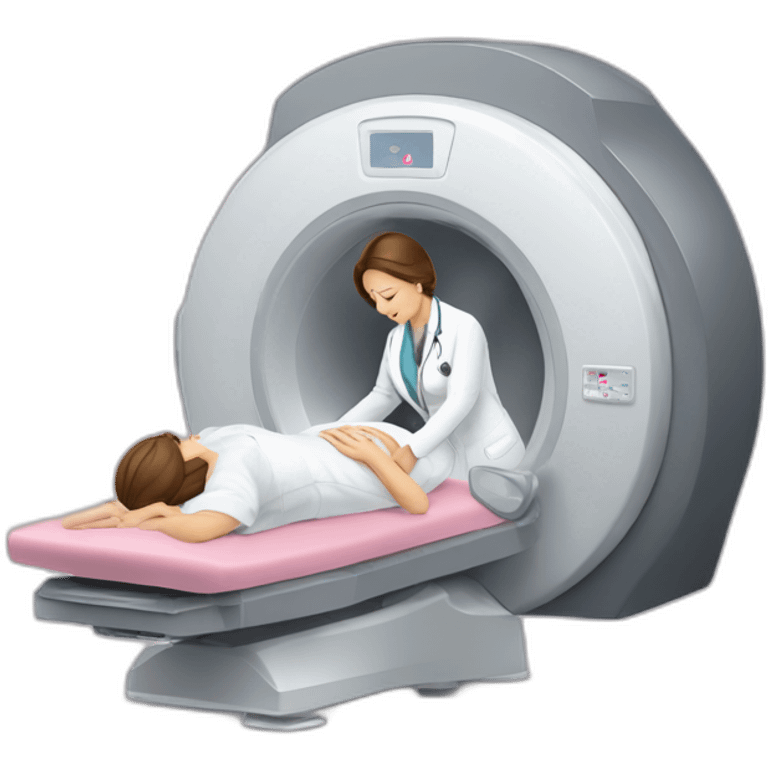 Posh-Radiologist-performing-breast-mri-to-woman emoji