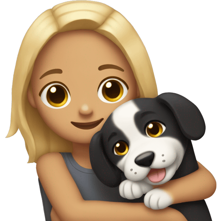 my hugging a puppy  emoji