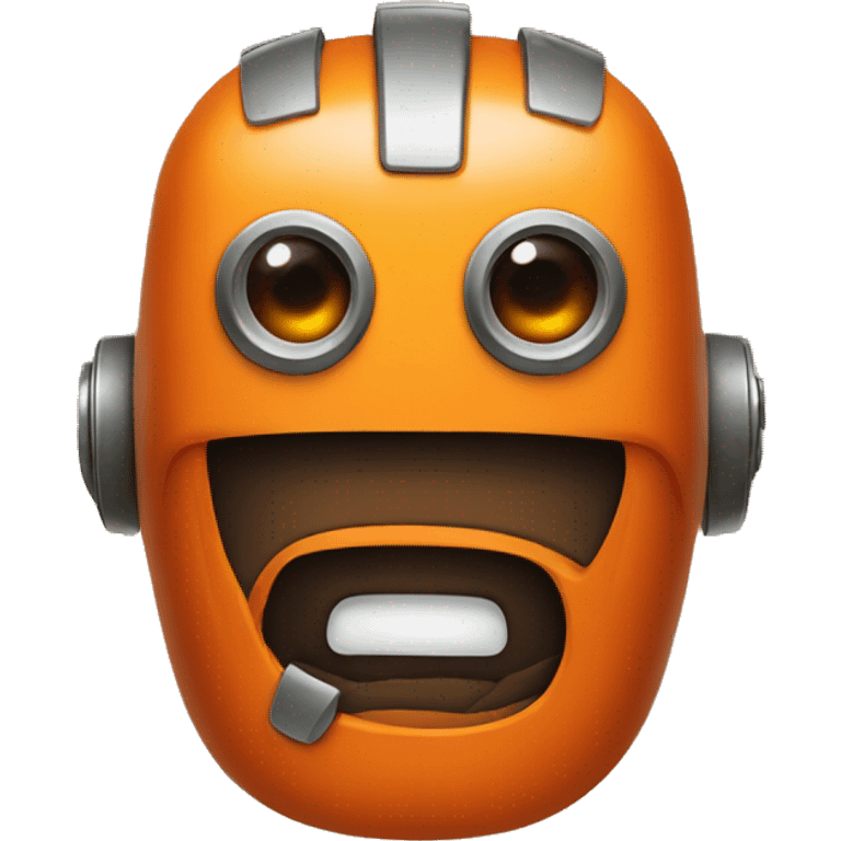 Orange robot face emoji