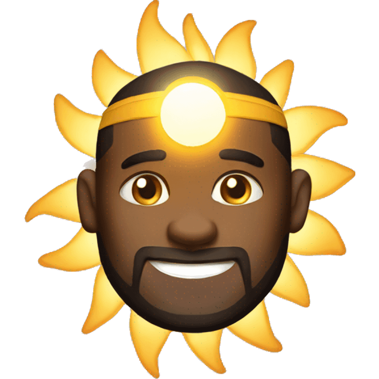 lebron with sun behind emoji