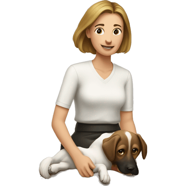 Julia Żugaj with her dog Lilka emoji