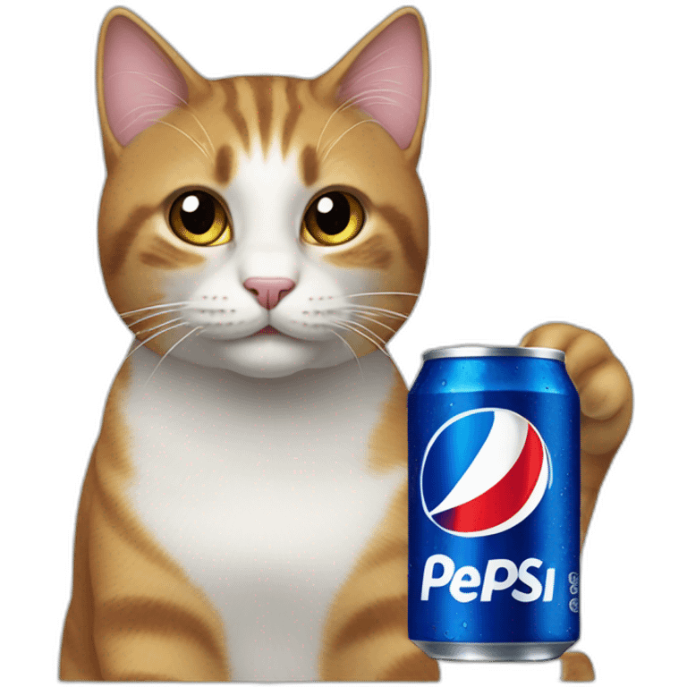 Cat drink pepsi emoji