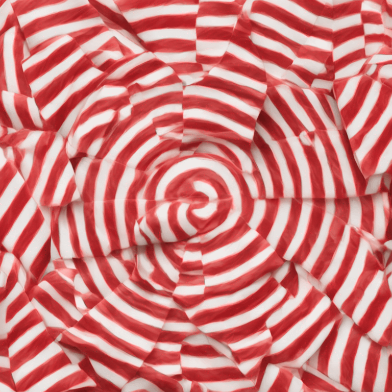 Circle Red and white peppermint in wrapper emoji