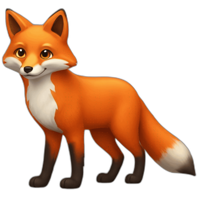 Red and orange fox emoji