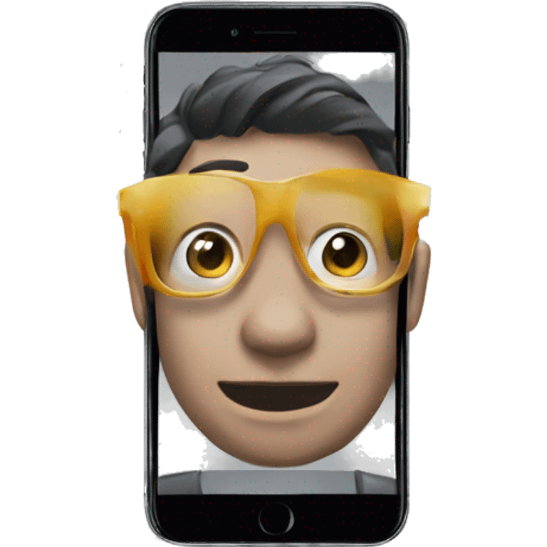 Iphone with AR effect emoji